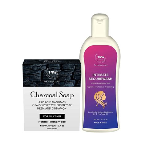 Buy Tnw The Natural Wash Combo Of Handmade Charcoal Soap And Intimate