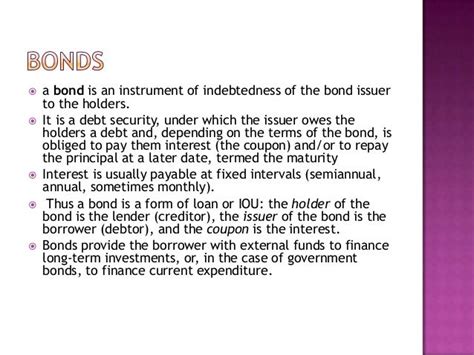 Bonds And Debentures