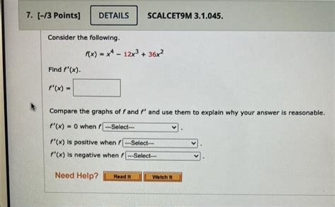 Solved Points Details Scalcet M Consider Chegg