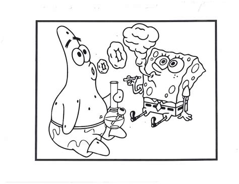 14 Sponge Bob Stoner Coloring Pages Etsy Denmark