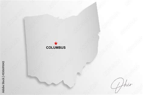 Ohio map isolated on white background Stock Photo | Adobe Stock