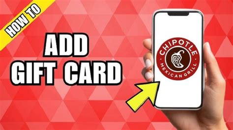how to add gift card to chipotle app