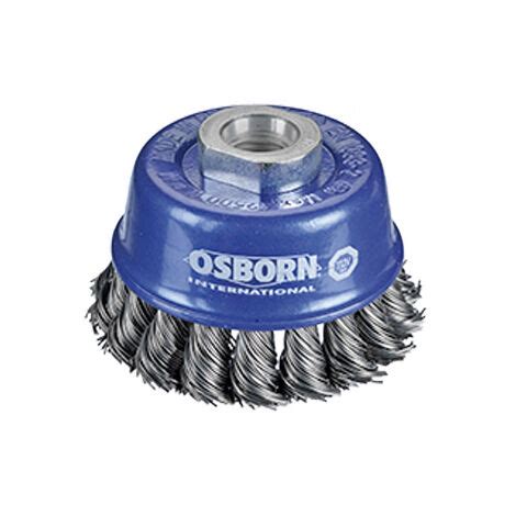 Osborn 9908608152 Brosse coupe en fil d acier tressé avec écrou M14