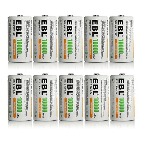 Ebl Mah Size D Rechargeable Batteries Pack Walmart