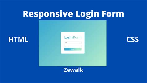 Create A Login Form With Html Css Zewalk