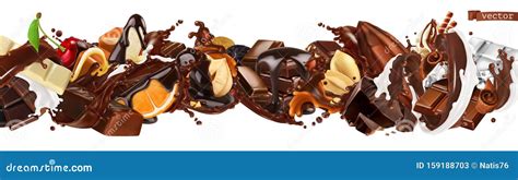 Chokladblandning Kroppar Med Frukt B R N Tter Sockerkul R Och