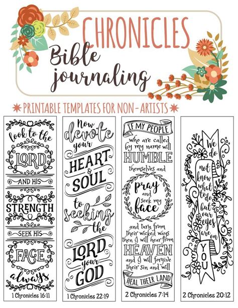 Chronicles Bible Journaling Printable Templates Illustrated