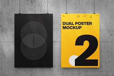 Dual Poster Free Mockup — Free Mockup World