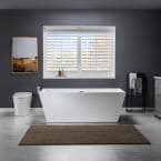 WOODBRIDGE Carson 67 In Acrylic FlatBottom Double Ended Bathtub With