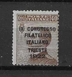 Italy Kingdom Philatelic Congress Trieste Sassone Catawiki