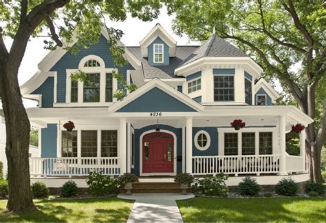 Blue Victorian House Exterior Colors