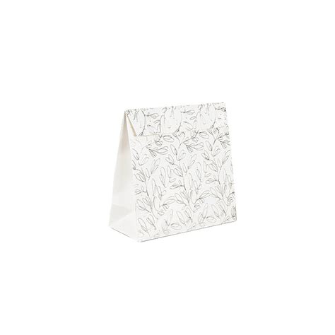 Pochettes Papier Brillant Blanc V G Tal Volute Argent Dorure Chaud