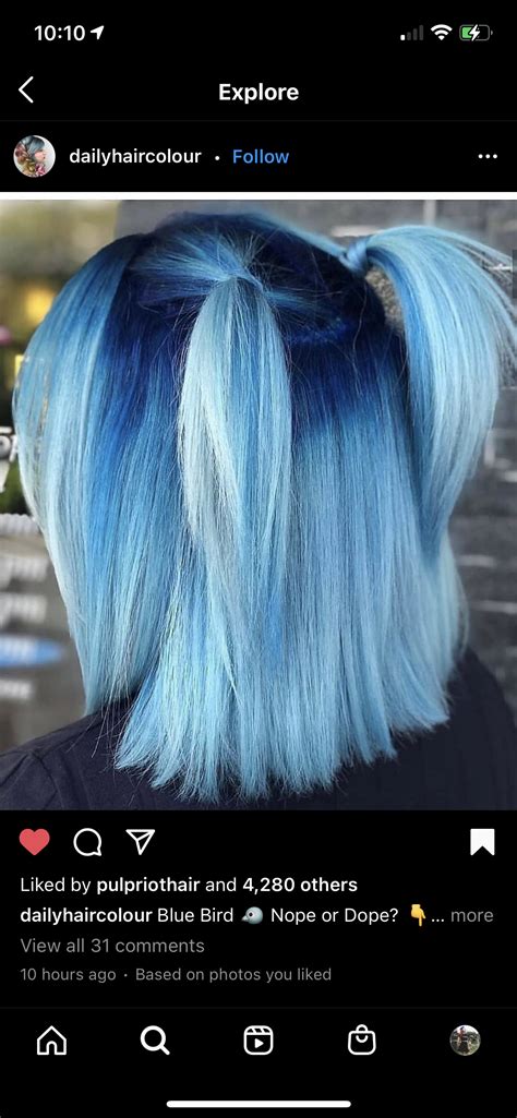 Pin By Nicolette Rose On Hair Blonde And Blue Hair Hair Color Unique Blue Ombre Hair