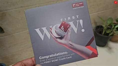 Idfc First Wow Credit Card Unboxing Fd Credit Card Apply Online