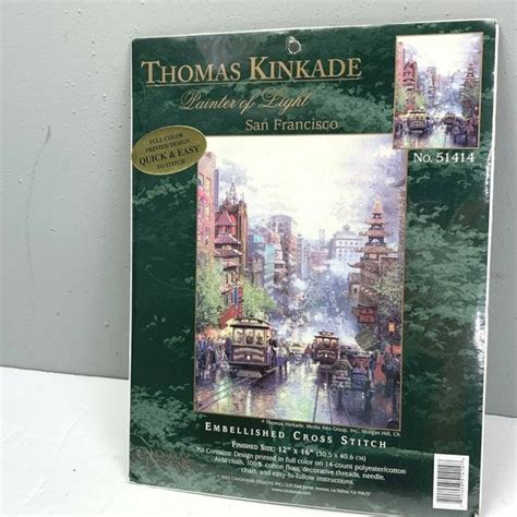 Thomas Kinkade Art Thomas Kinkade Embellished Cross Stitch Kit San