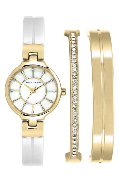 Anne Klein Ceramic Bangle Watch Set 26mm Nordstrom