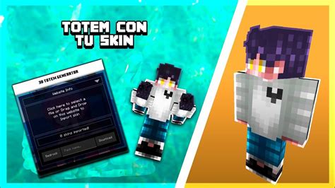 Totem 3d Con Tu Skin Para Minecraft Bedrock 120x Totem Personalizado