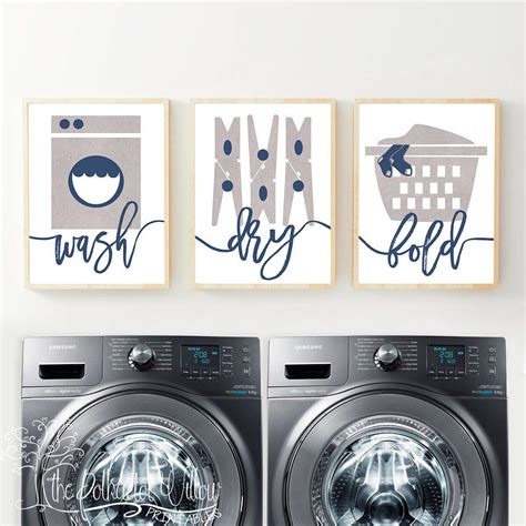 11x14 Digital Laundry Room Print Navy Laundry Room Print Etsy