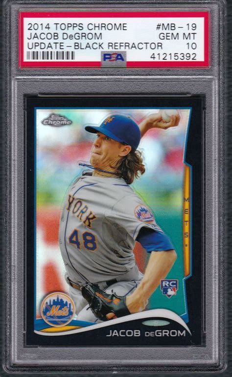 Topps Chrome Update Black Refractor Jacob Degrom Mets Rookie