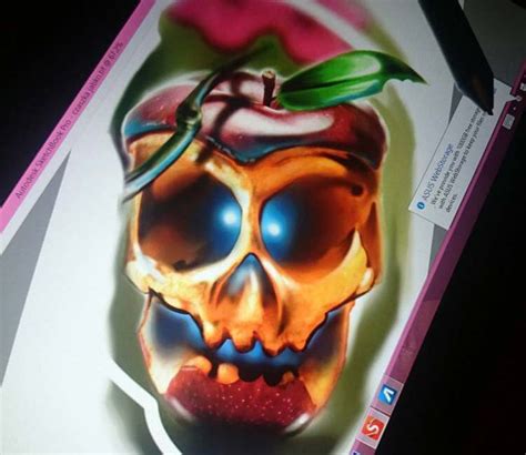 Apple Skull digital drawing by Mloody Tattoo | Post 23750