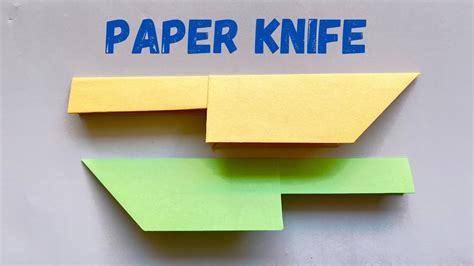 How To Make Paper Knife Easy Origami Paper Knife Youtube