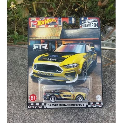 Jual Hot Wheels Premium Ford Mustang RTR Spec Shopee Indonesia