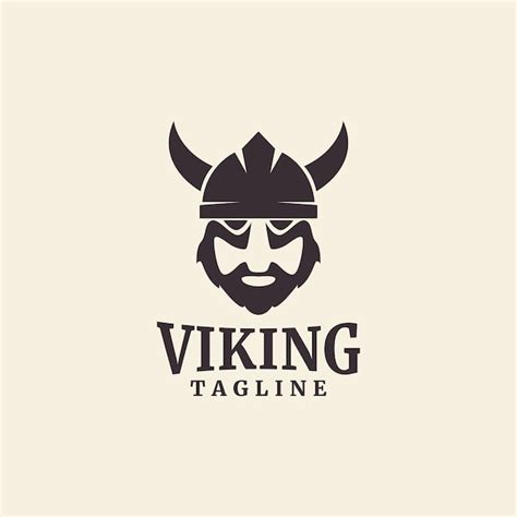 Logotipo De Cabeza De Guerrero Vikingo Barbudo Con Dise O De