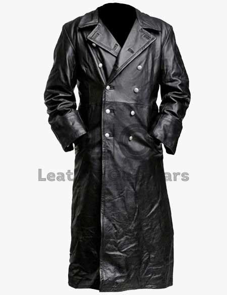 German Gestapo Trench Leather Coat Leather Outwears