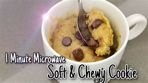 1 Minute Microwave Soft And Chewy Cookie Easy Cookie Recipe Party