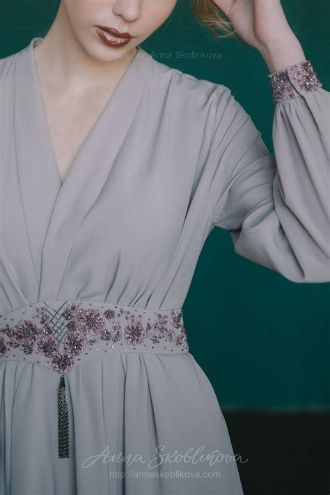 Powdery wrap Wedding dress from dense crêpe-silk | Wedding Dresses