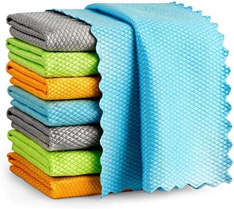 Homexcel Lot De Chiffons De Nettoyage En Microfibre Non Pelucheux