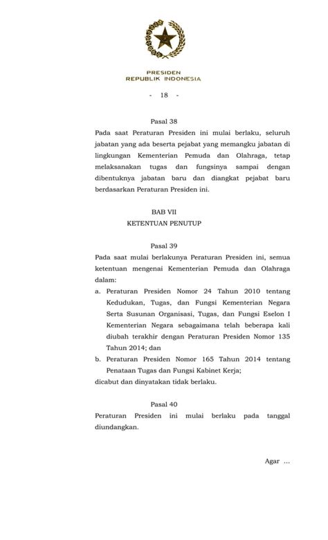 Perpres Nomor Tahun Tentang Or Pdf