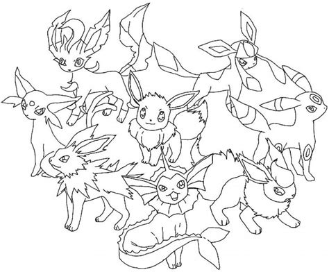 Eeveelutions Coloring Pages - Coloring Home