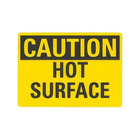 Lavex X Non Reflective Adhesive Vinyl Caution Hot Surface Safety Label
