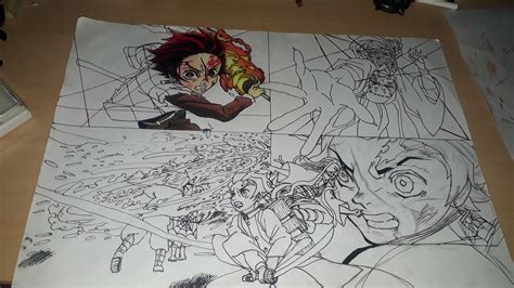 Tanjiro vs Rui : r/AnimeSketch