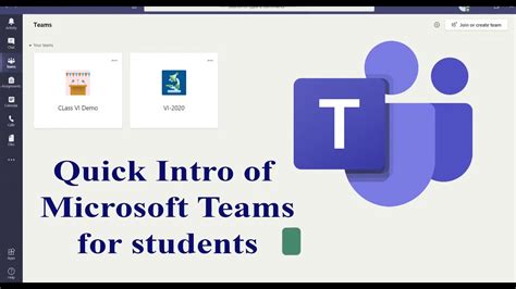 Microsoft Teams For Students Quick Intro Youtube