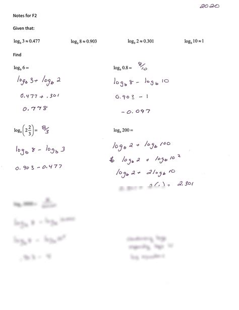 Solution Kami Export Ws F Calculus Solving Logarithm Equations