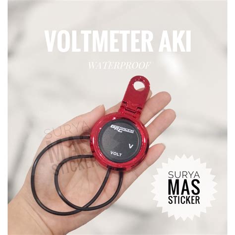 Jual Voltmeter Aki Waterproof Universal Motor Volt Meter Shopee Indonesia