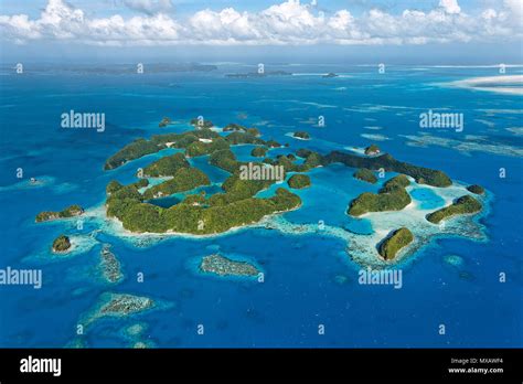 Luftaufnahme Von Den Rock Islands Palau Mikronesien Asien Aerial