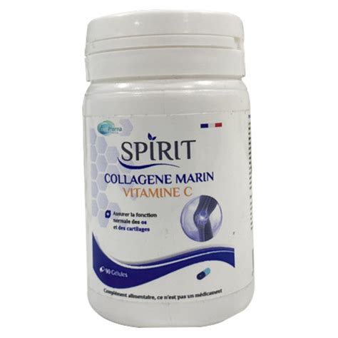 Spirit Pharma Collagène Marin Vitamine C 90 Gélules Maroc