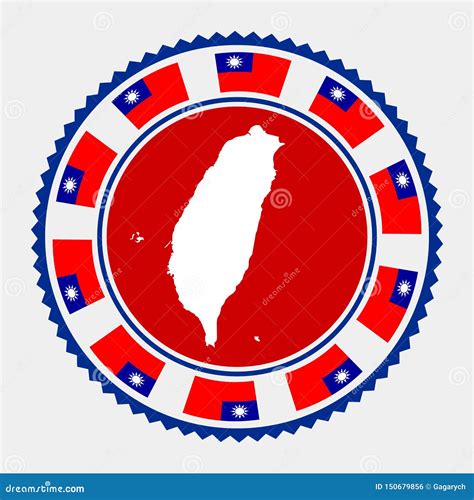 Taiwan Flat Stamp Stock Vector Illustration Of Country 150679856