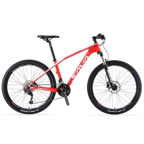 Bicicleta Mtb Fibra De Carbono Sava Deck B White Red Talla S