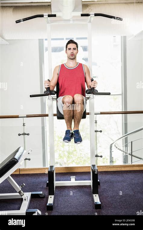 Muscular Man Doing Pull Up Stock Photo Alamy