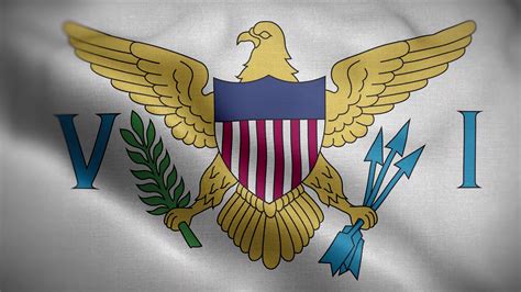 United States Virgin Islands Flag Loop Background 4K 23192699 Stock