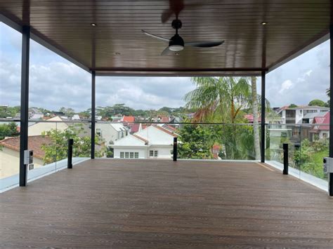 Wooden Decking Elite Deco Pte Ltd Awning Canopy Zip Blinds