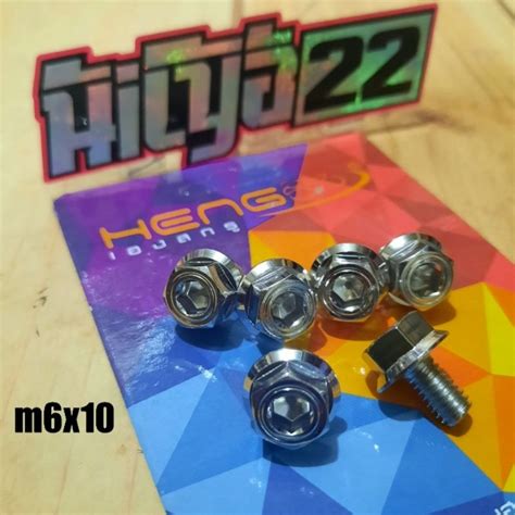 Jual Baut 10 Probolt 6x10 Stainless Model 2 Kunci HEXAGON Original Heng