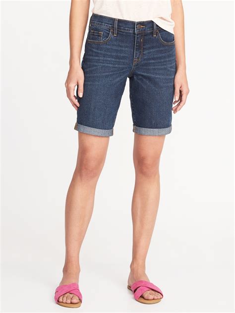 Slim Denim Bermudas For Women 9 Old Navy