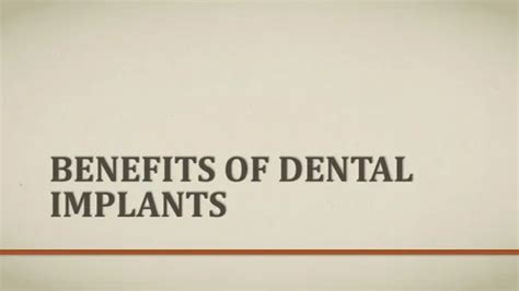 PPT 5 Benefits Of Dental Implants PowerPoint Presentation Free