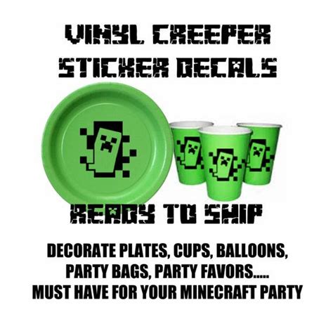 18 4x3.5 MINECRAFT CREEPER Inspired Vinyl Decal by CreeperCuts, $12.00 ...