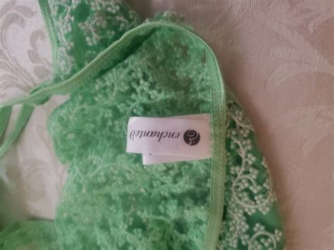 Vintage String Bikini Sissy Sheer Triple Glitter Enc Gem